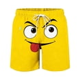 thumbnail image 6 of Boys Swim Trunks Funny Face Summer Beach Vacation Board Shorts Kids Quick Dry Bathing Suits With Pockets Yellow 13 Y-14 Y, 6 of 7