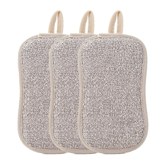Serviette de Nettoyage de Cuisine Chiffons Absorbants Éponge Double Face