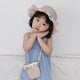 thumbnail image 4 of Toddler Kids Girls Woven Straw Hat Pompom Beach Et Cap, 4 of 4
