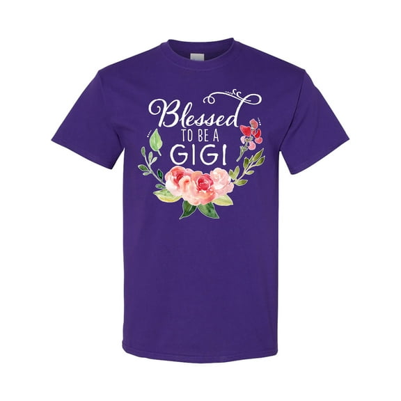 Inktastic Blessed to Be a Gigi with Pink Flowers T-Shirt