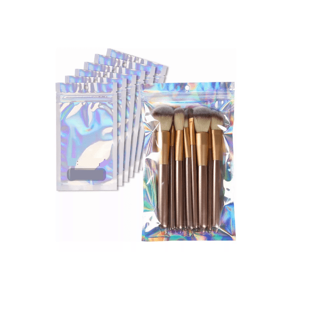 Bolsas Plastico Resellable 20 x 14 cm 50 PZS Tornasol Holografica BELUG