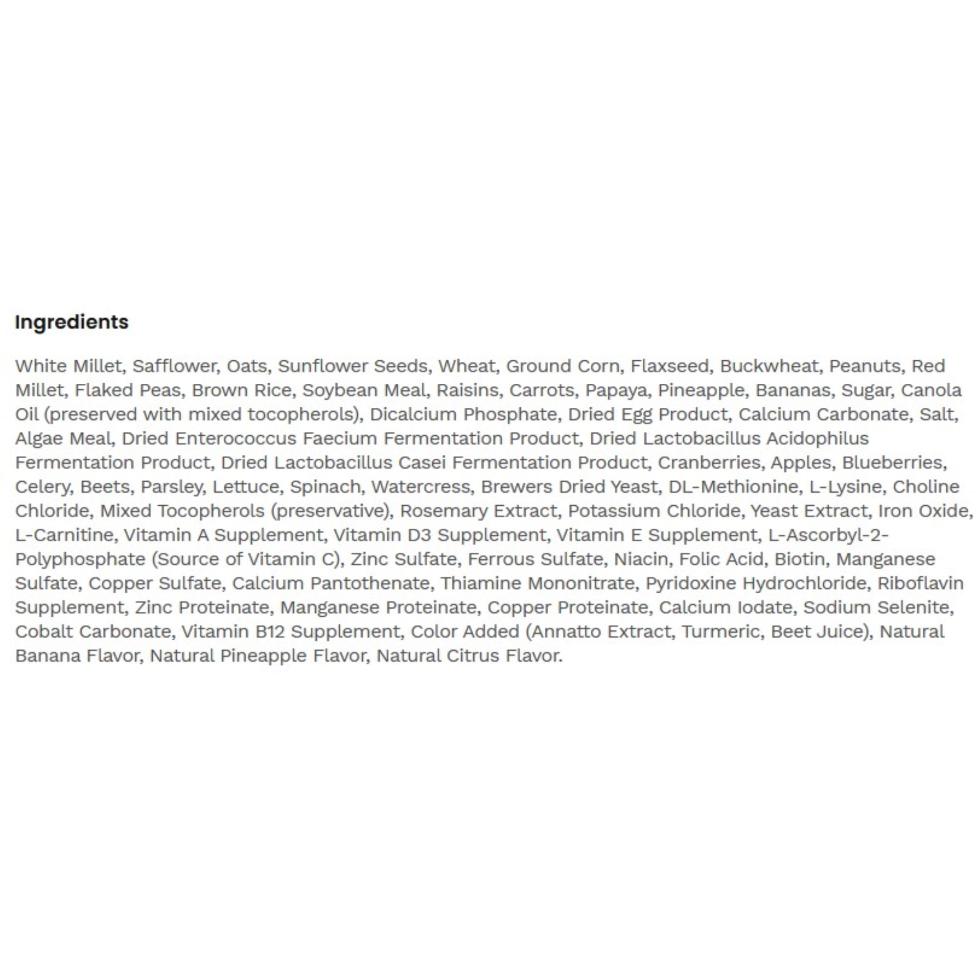 Higgins Premium Pet Foods Safflower Gold for Conures, Cockatiels & Lovebirds, 25lb
