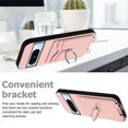 thumbnail image 4 of for Google Pixel 8 Pro PU Leather Phone Case Cover, Classic Shoulder Strap Card Slots Shockproof Protective Ring Bracket Anti-scratch Ultra Slim Back Case for Google Pixel 8 Pro - Rosegold, 4 of 8