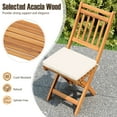 thumbnail image 2 of Gymax Folding Patio Chairs Set of 4 w/ Slatted Backrests & Soft Seat Cushions, 2 of 6
