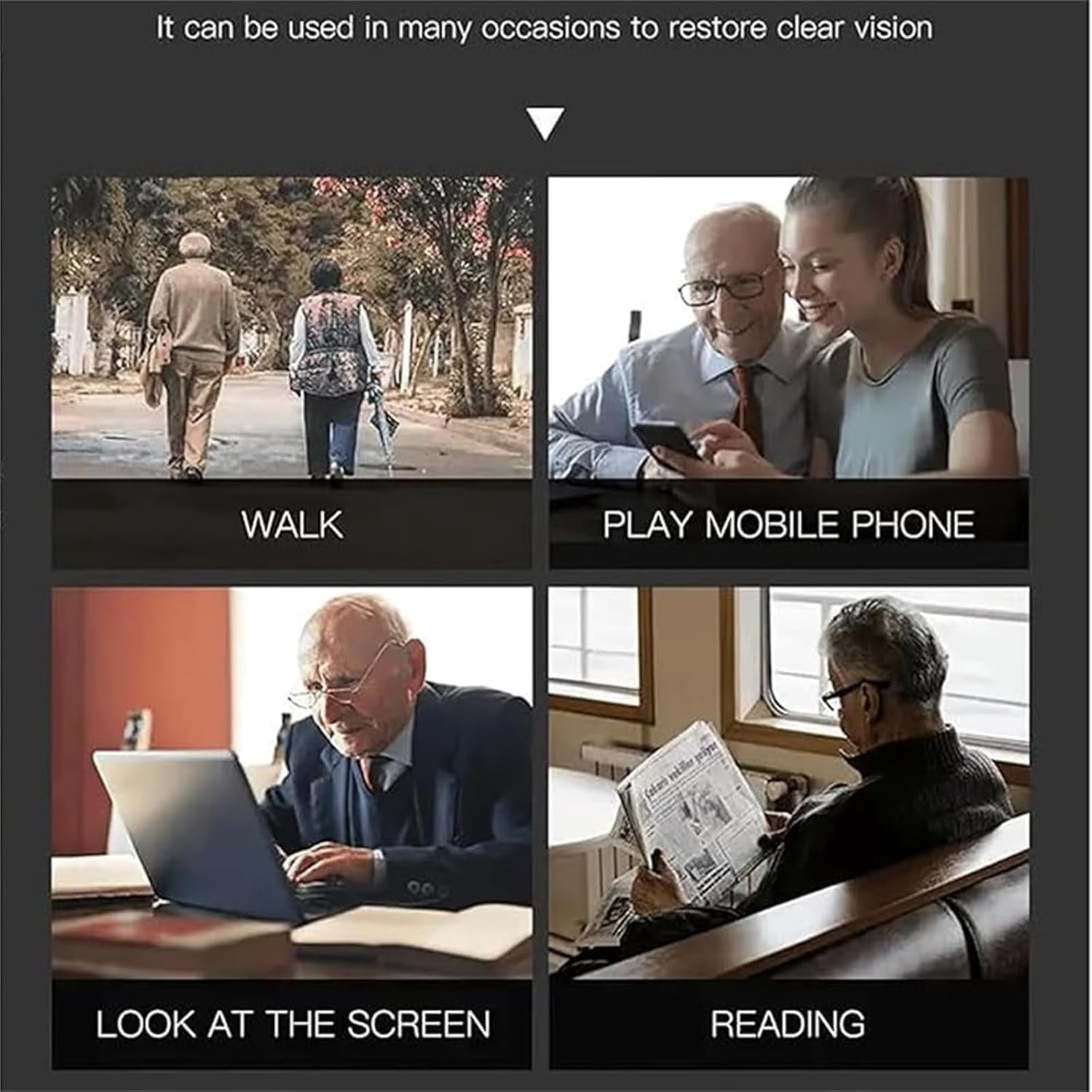 Ultra-Light Multi-Focal Photochromic Reading Glasses, Color-Changing Anti-Blue Light Glasses