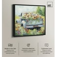 thumbnail image 2 of Vintage Trucks And Flowers Chic Farmhouse Canvas Wall Art by Art Remedy, Black Floater Frame, 12"x12", 2 of 7