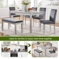 thumbnail image 5 of Aukfa Dining Table Set for 6, Rectangular Wood Kitchen Table W/ Crystal Decoration for Kitchen/Dining Room,Gray, 5 of 8