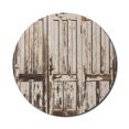 thumbnail image 1 of Rustic Mouse Pad for Computers, Vintage House Entrance Vertical Old Planks Distressed Weathered Hardwood Design, Round Non-Slip Thick Rubber Modern Mousepad, 8" Round, Brown White, by Ambesonne, 1 of 2