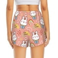 thumbnail image 4 of Goofa Rabbit So Cute Printed Women 2 in 1 Running Shorts,Quick Dry Athletic Workout Shorts,High Waisted Athletic Shorts with Liner Pockets-Large, 4 of 9