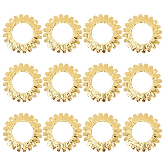12 Pcs Chandelier Accessories Lampshade Frame Hanging Crystals for Light Covers Golden