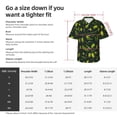 thumbnail image 5 of Honeii Green Branch Olive Print Men’s Hawaiian Shirt,Classic Button-Down Short Sleeve Shirt, for Beach, Vacation, and Outdoor Activities,Large, 5 of 7