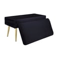 thumbnail image 4 of Ziva Black Velvet Storage Bench, 4 of 7