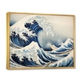 thumbnail image 2 of Designart "The Iconic Wave Masterpiece from Kanagawa IV" Nautical & Beach Floater Framed Canvas Wall Art, 2 of 7