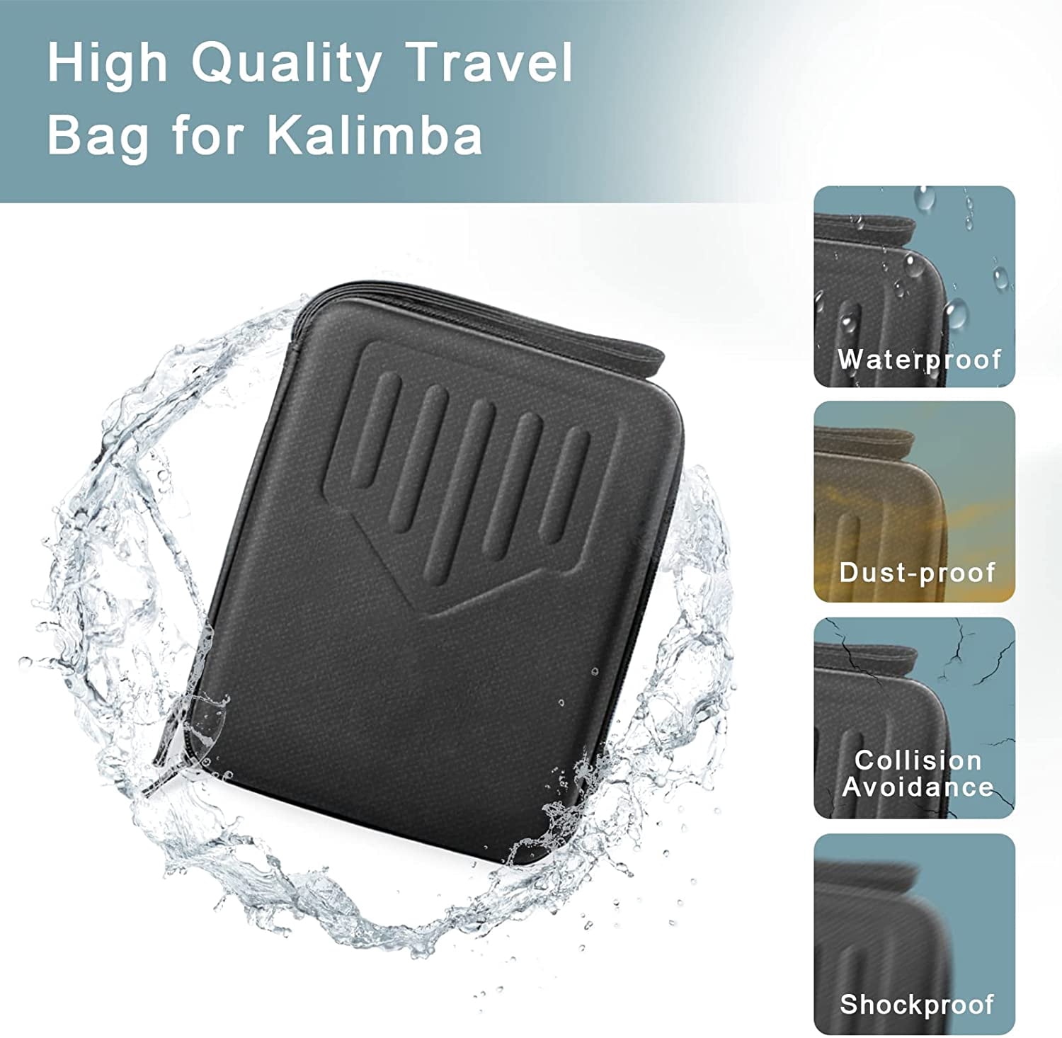 Everjoys Mahogany Kalimba 17 Keys Thumb Piano w/ Instruction Book, Tuning Hammer Portable Mbira Sanza Finger Piano, Gift for Kids Adult Beginners Professionals