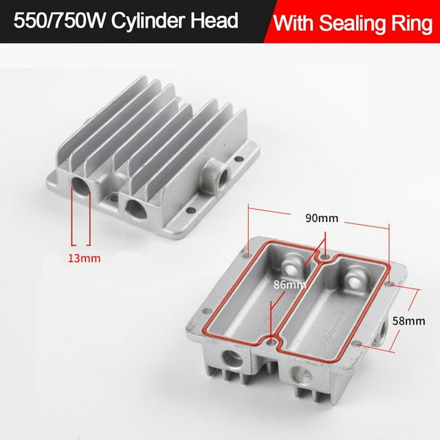 Cylindre de Compresseur d'Air Tête de Filetage G1/2 Po Pièces de Rechange 550-1500W