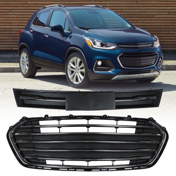 Fit For Chevrolet Trax 2017-2020 Plastic Front Upper And Lower Grilles 2Pcs New