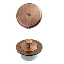Kingston Brass DLT5301AAC Twist and Close Tub Drain Conversion Kit, Antique Copper