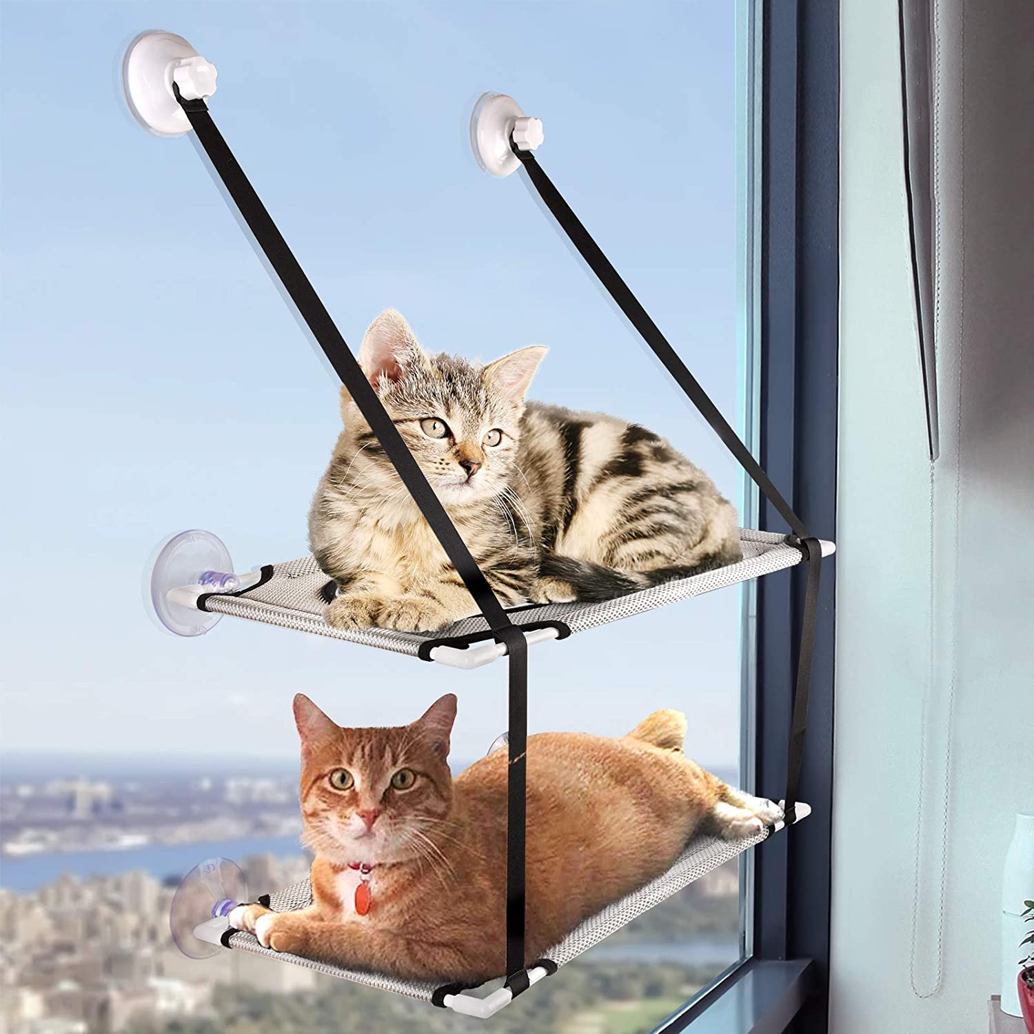 Double Stack Cat Hammock Window Seat 