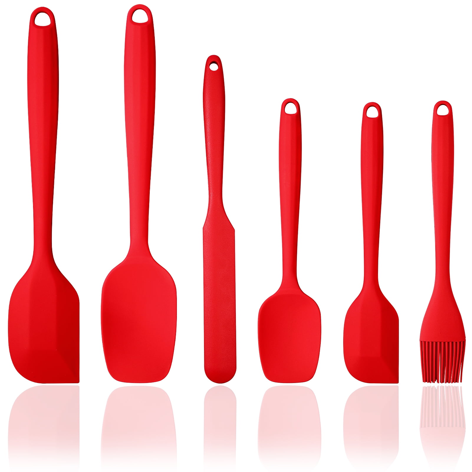 6 Pcs Kitchen Silicone Utensils Set, Silicone Handle Heat Resistant