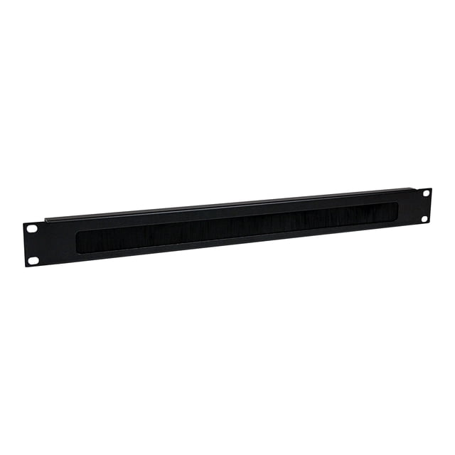 StarTech.com 1U High-density Brush Strip Cable Management Panel - Sturdy Steel Horizontal Data Centre Cable Management Panel (CMBRUSH1U) - Rack cable management panel - black - 1U - 19" - for P/N: RACK-18U-20-WALL-OA, RACK-21U-20-WALL-OA, RACK-24U-20-WALL-OA, RK12OD2, RK3236BKF