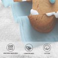 thumbnail image 4 of Cute Gingerbread Man Set of 2 Pure Cotton Towels, 16'' x 28'', Highly Absorbent and Soft, 4 of 8