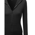 thumbnail image 3 of FashionOutfit Women's Cotton Spandex Basic Casual Zip Up Thermal Hooded Jacket, 3 of 3