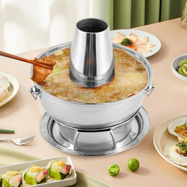 Stainless Steel Hot Pot With Cover Induction Cooker Hotpot Pan Chinese  Fondue Soup Pot Home Cookware