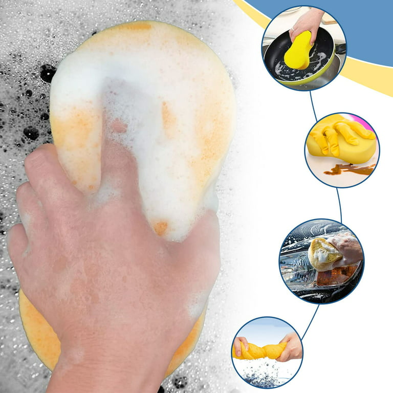 Car Wash Sponges, Large Sponge for Kitchen and Household General Cleaning