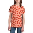 thumbnail image 2 of Honeii Tomato Print Youth Short Sleeve T-Shirt,Boys Athletic Shirt,Quick Dry Short Sleeve Performance Moisture Wicking T Shirt, 2 of 6