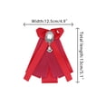 thumbnail image 2 of INSPIRAR CHIC Accesorios de Pajarita de Raso con Rhinestone y Perlas para Mujeres, Pajarita Roja Talla Única, 2 of 4