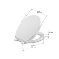 thumbnail image 4 of Asiento de inodoro Kohler Reveal redondo blanco con parachoques herméticos, 4 of 5