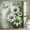 Green, variant on Rustic Farmhouse Shower Curtain, Blue Daisy Floral with Butterfly Bathroom Decor, Watercolor Art Shower Curtain, Waterproof Polyester Fabric with 12 Hooks, 36x72 Inches