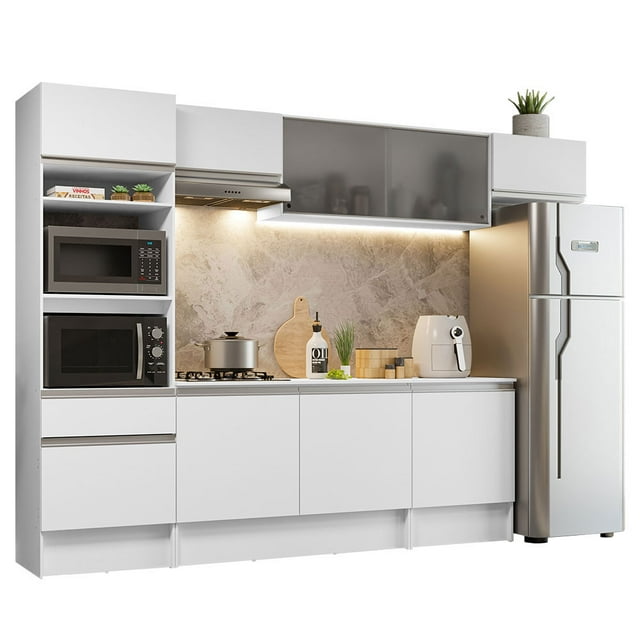 Cocina Integral 300cm Blanco Topazio Madesa 01
