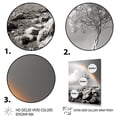 thumbnail image 3 of Designart "Orange Rainbow Monotone horizon" Floral Canvas Print, 3 of 5