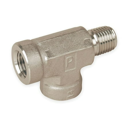 Street Tee, Pipe Size 1/4 In, Hex Size 3/4
