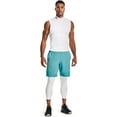 thumbnail image 3 of Under Armour Men's Armour Heatgear 3/4 Leggings, White 100/Black, Small, 3 of 7