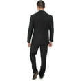 thumbnail image 5 of Men's Three Piece Premium Modern Fit Two Button Suit Black, 5 of 6