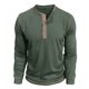 thumbnail image 4 of pstuiky camisas de manga larga para hombre, Camisa básica de manga larga con cuello redondo y transpirable de color sólido a la moda informal para hombre salir tops m, 4 of 7