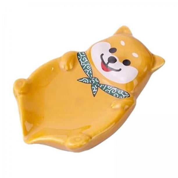 4x Jabonera De Cerámica, Almacenamiento De Jabón De Cerámica, Jabonera Decorativa De Animales Para Perro De Viaje 4 piezas