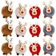 thumbnail image 1 of Vanproo - Juego de 12 colgantes de asta de alce de madera de fieltro de lana para decoración de árbol de Navidad, bonito adorno de ciervo para decoración de árbol de Navidad, decoración del hogar de Año Nuevo 2021 Zhivalor WMZL-2201, 1 of 8