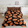 thumbnail image 1 of Erosebridal Brown Rugby Bedding King Comforter Set, American Football Down Comforter, Ball Game Decor, Reversible 3 Pieces, 1 of 7