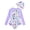 Purple, variant on lnmuld Kids Swimsuits Long Sleeve Swimsuit Set Floral Gradient Scale Print Detachable Ruffle Skirt Matching Swim Cap Color:Pink,Size:4-5 Years