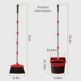 thumbnail image 5 of Broom and Dustpan Set (54") Long Handle Home Cleans Collapsible Broom with Dustpan Combo for Sweeping Dorm Classroom Lobby Kitchen Office (Black and Red), 5 of 11