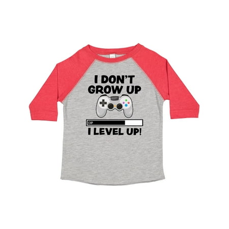 

Inktastic I Dont Grow Up I Level Up with Game Controller White Gift Toddler Boy or Toddler Girl T-Shirt