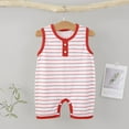 thumbnail image 2 of Ccpelsie Baby Short Sleeve Summer Romper Jumpsuit for Girls and Boys Cartoon One Piece Coverall Outfit(Red,12-18 Months), 2 of 9