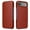 Brown, variant on Case for iPhone Air, Genuine Leather Flip Case with Microfiber Lining, Support Wireless Charging, Business Classic Shockproof Magnetic Clasp Phone Cover for iPhone Air, Brown