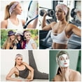 thumbnail image 3 of 4PCS Boho Headbands for Women Bohemian Flower Printed Yoga Headband Sports Headband Workout Headband, 3 of 7