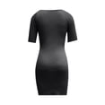 thumbnail image 5 of Bigersell Robes Formelles pour Femmes Mode Été Patchwork Uni Amincissant Manches Courtes Mini Robe Princesse Vêtements pour Petites Filles Femmes Robes Boho, Style 19203, Noir P, 5 of 5