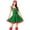 Green #03, variant on Nmnitkp Christmas Dresses for Women Solid Color Fashion Warm Halter Dress Suit with Cloak(1PC Skirt + Belt + Gloves + Hat + Neck Ornament)