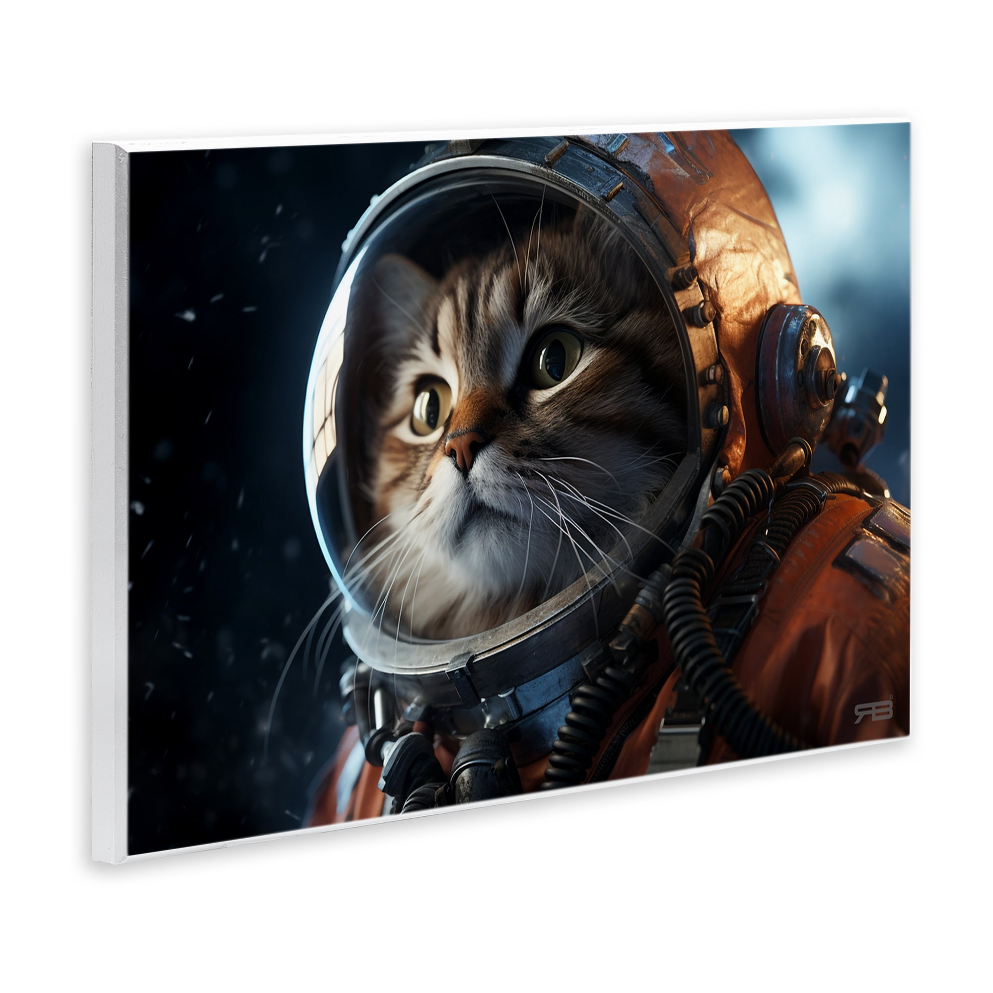 Stupell Industries Astronaut Cat in Space Animals & Insects Painting Unframed Art Print Wall Art, 19 x 13